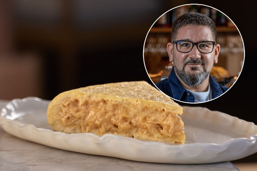 La tortilla de patatas de Dani García se distingue por una emulsión de aceite de oliva