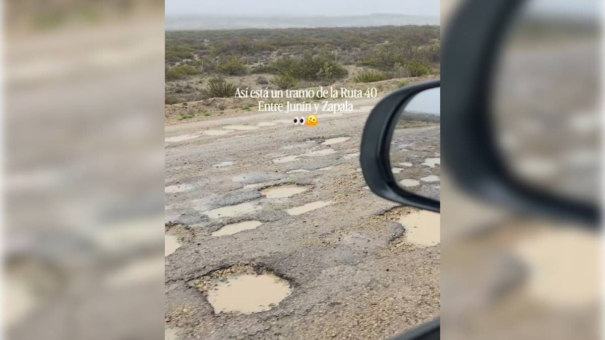 Treinta kilómetros de pozos sobre la 40: el tramo que complica la salida hacia el sur neuquino